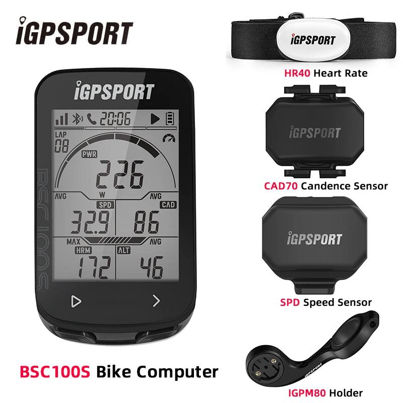IGPSPORT BCS100S  ǻ BLE ANT+ 2.6ġ IPX7 Type-C 40H ͸  ڵ Ʈ GNSS ġ IGS  ǻ